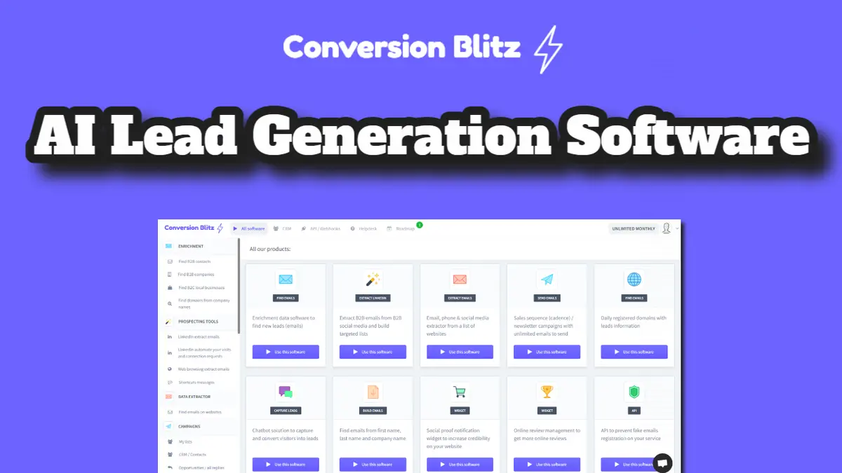 AI Lead Generation Software and Sales Automat - Screenshot 1