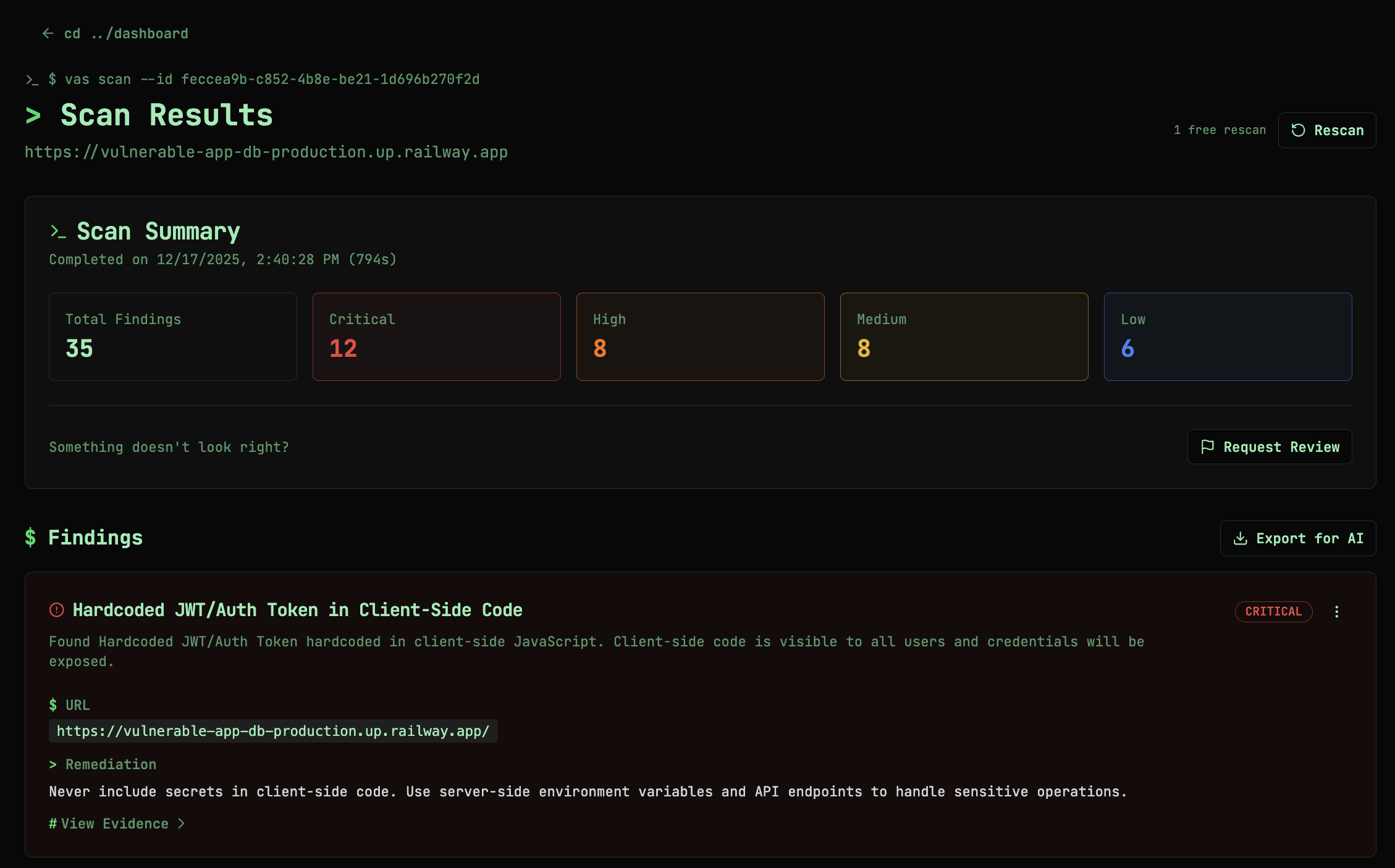Vibe App Scanner - Screenshot 1
