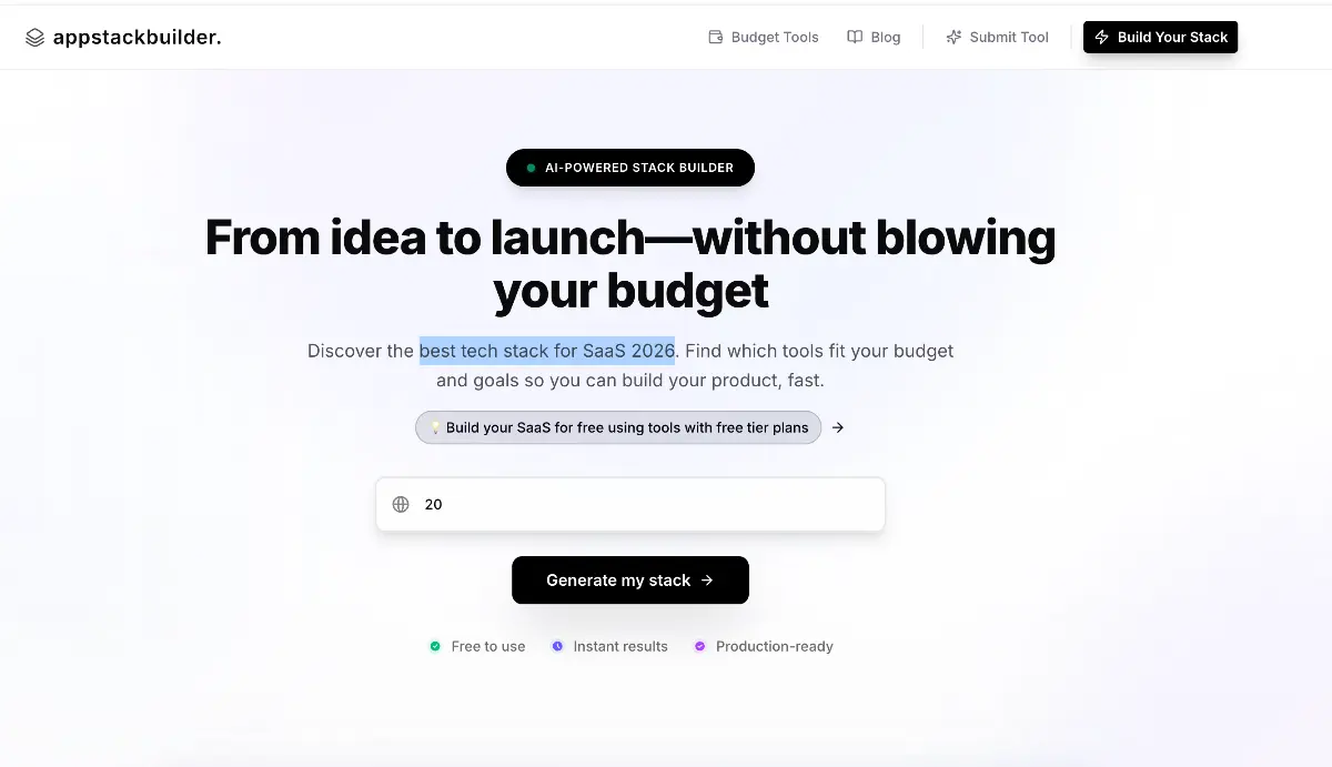 AppStackBuilder - Screenshot 1