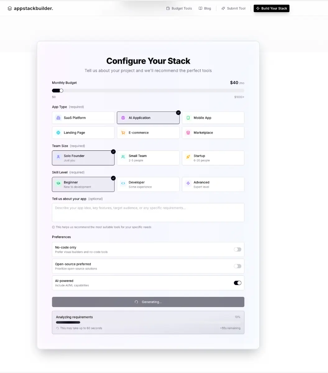 AppStackBuilder - Screenshot 2