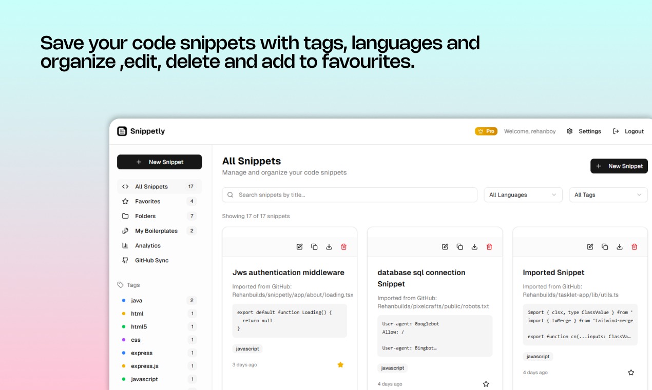 Snippetly - Screenshot 2