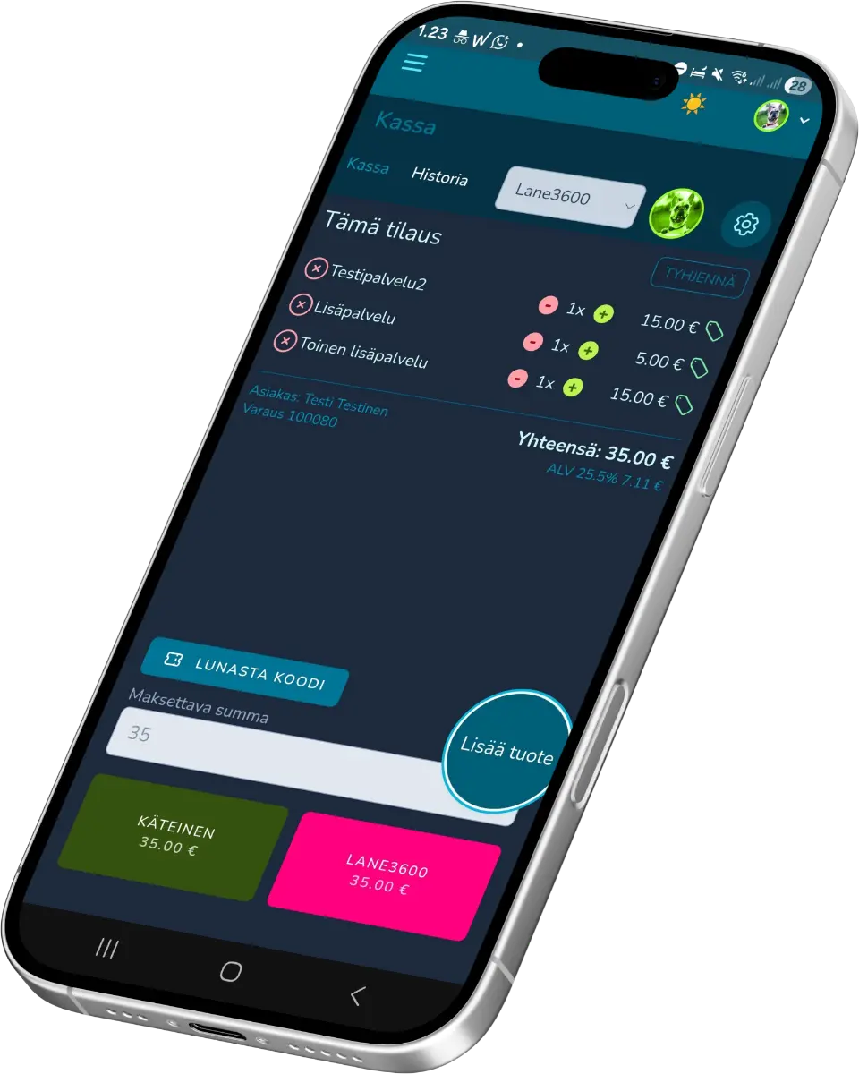 Aikanen - Booking and POS - Screenshot 2