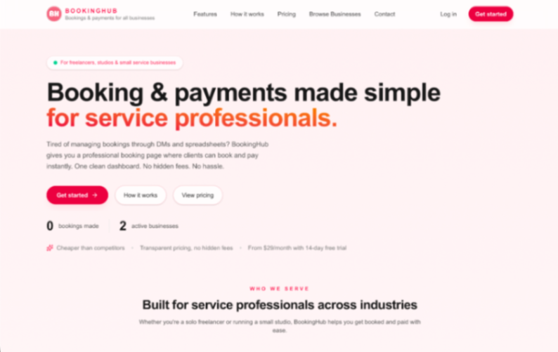 BookingHub - Online Booking & Payments Platform - Screenshot 1