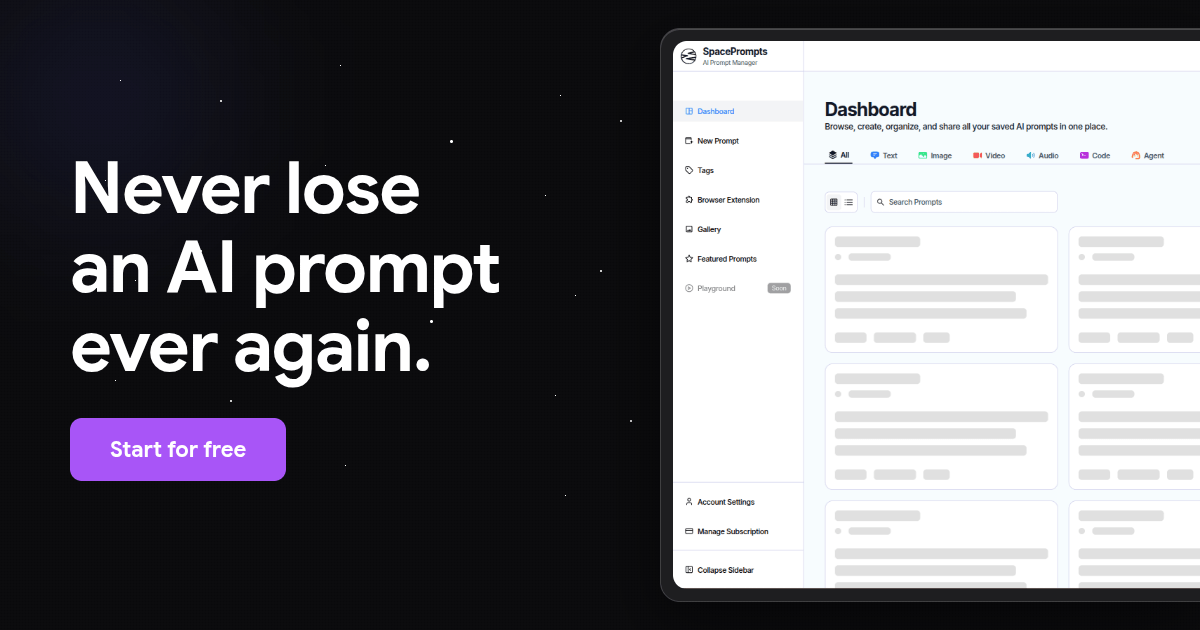 SpacePrompts - Screenshot 1