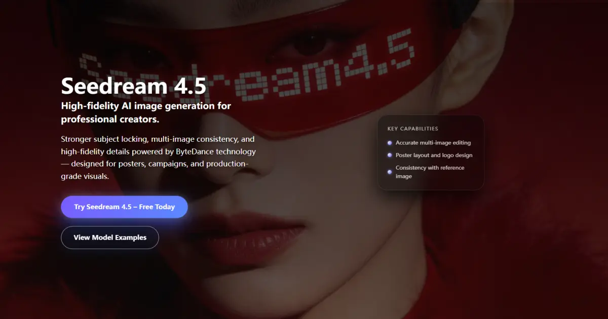 Seedream 4.5 - Screenshot 1