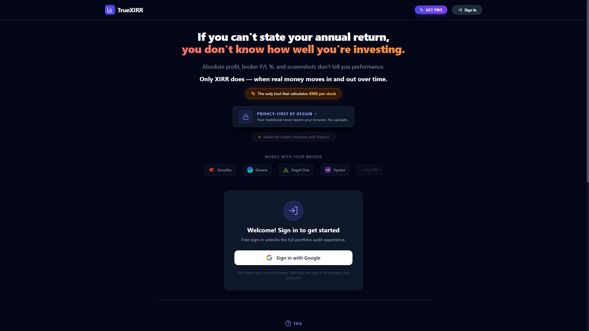 TrueXIRR - Screenshot 1