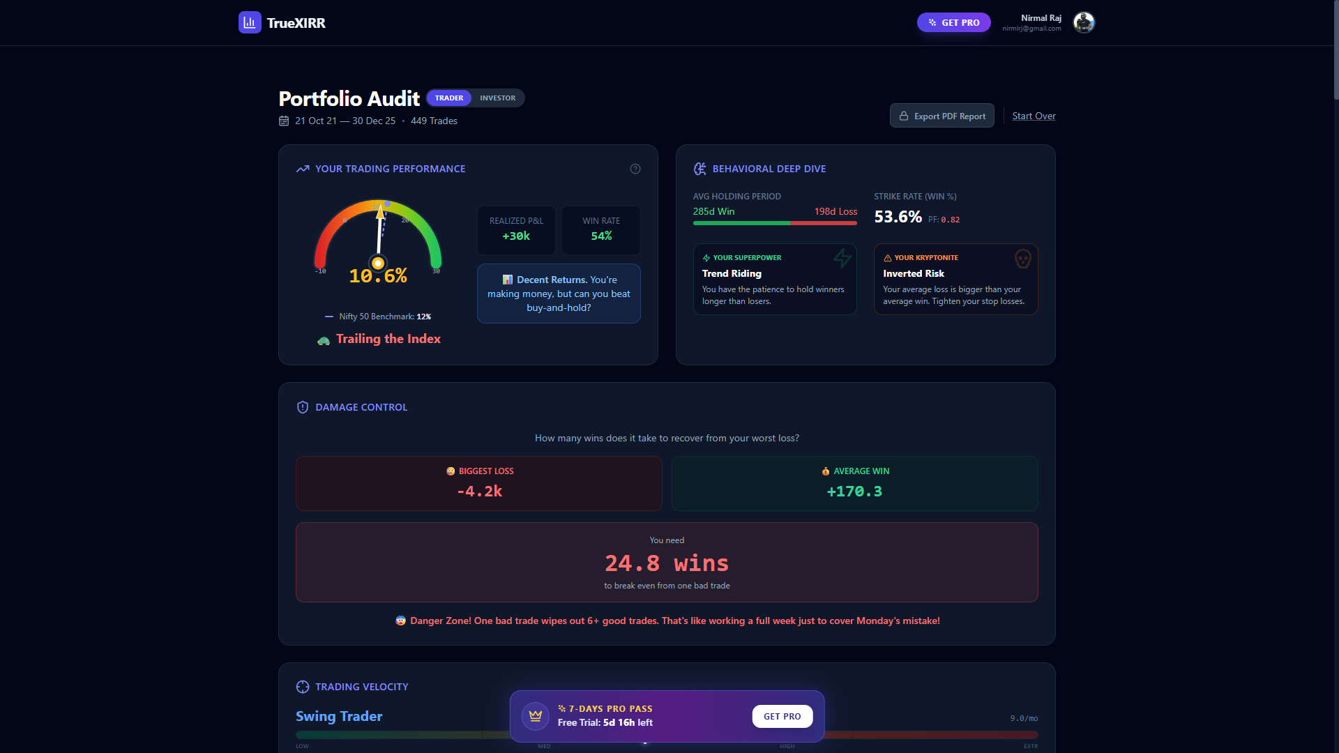 TrueXIRR - Screenshot 2