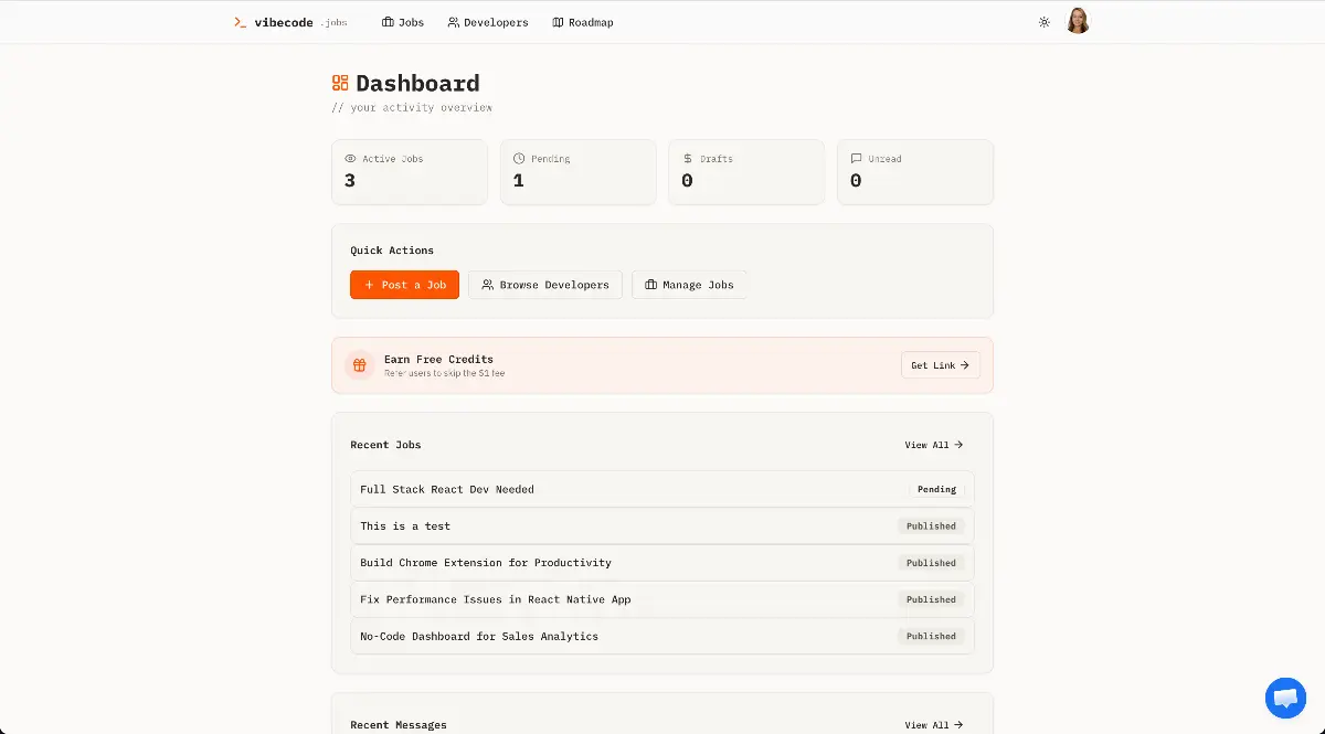 Vibecode Jobs - Screenshot 4