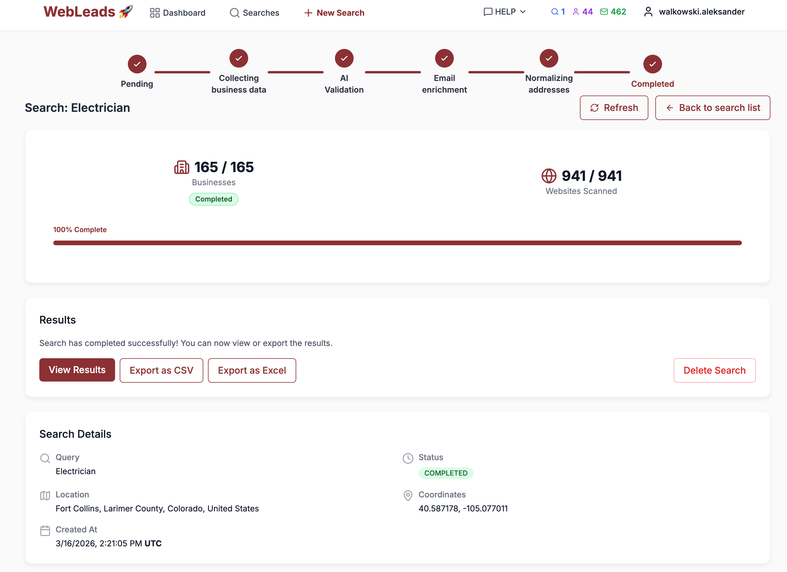 WebLeads - Screenshot 2