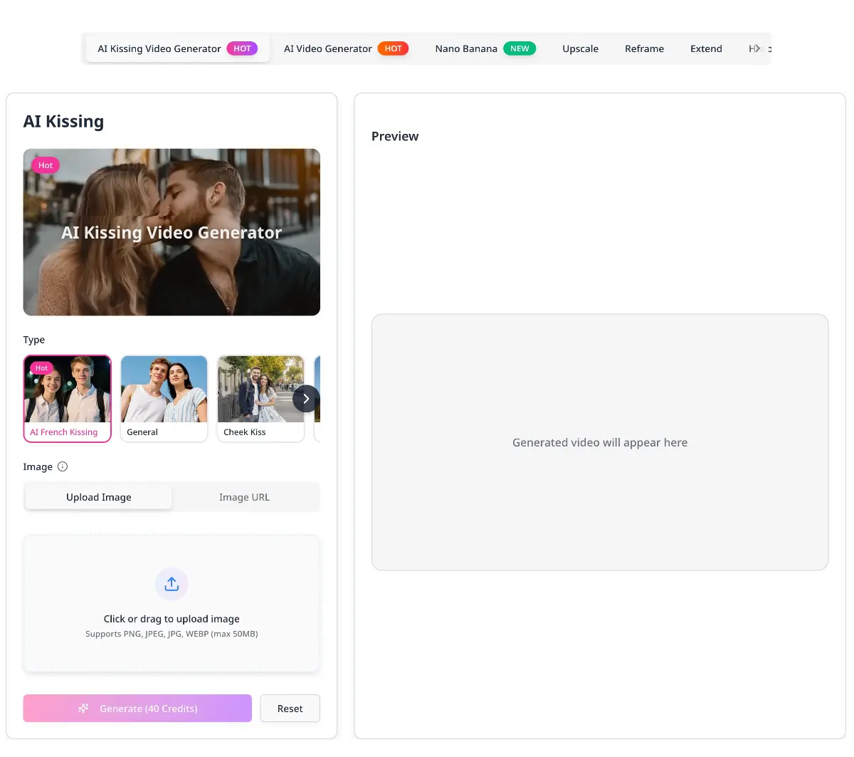 Realistic AI Kissing Video Creator - Screenshot 2